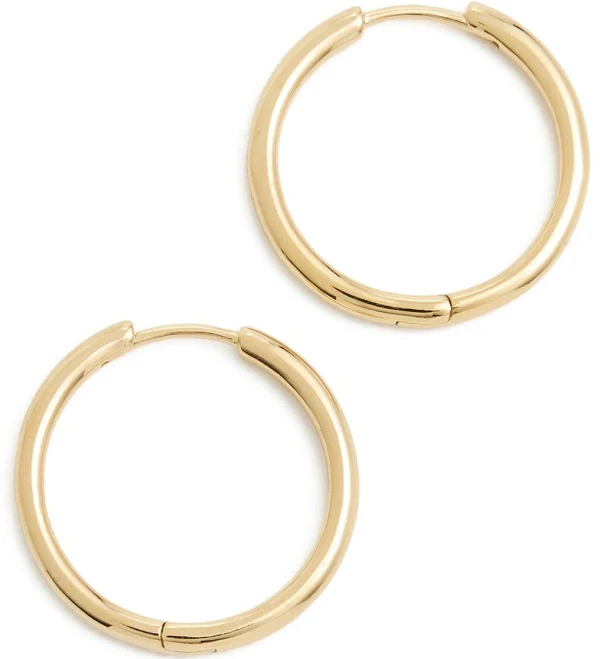 Madewell Women's Demi-Fine Medium Hoop Earrings in 14K Gold