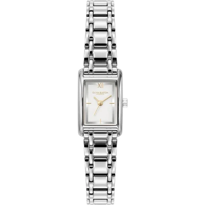 Olivia Burton Women's Mini Grove Rectangular Stainless Steel Bracelet Watch