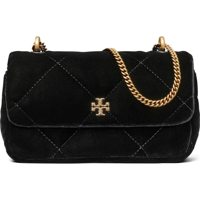 Tory Burch Kira Mini Diamond Quilted Velvet Flap Bag