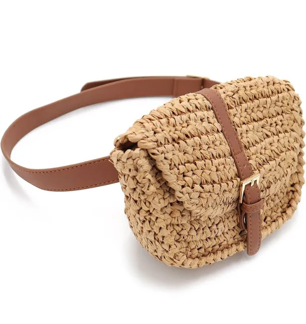 Surell Straw Fanny Pack