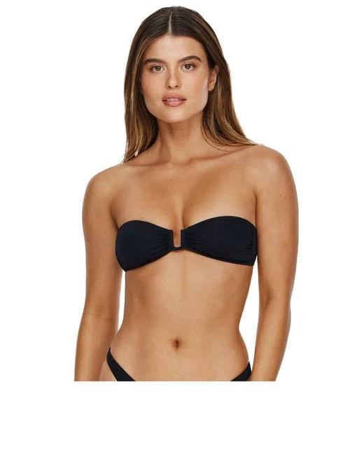 Black bandeau bikini top