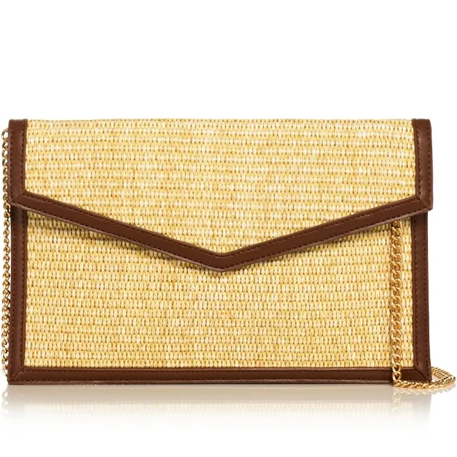 Raffia Envelope Clutch
