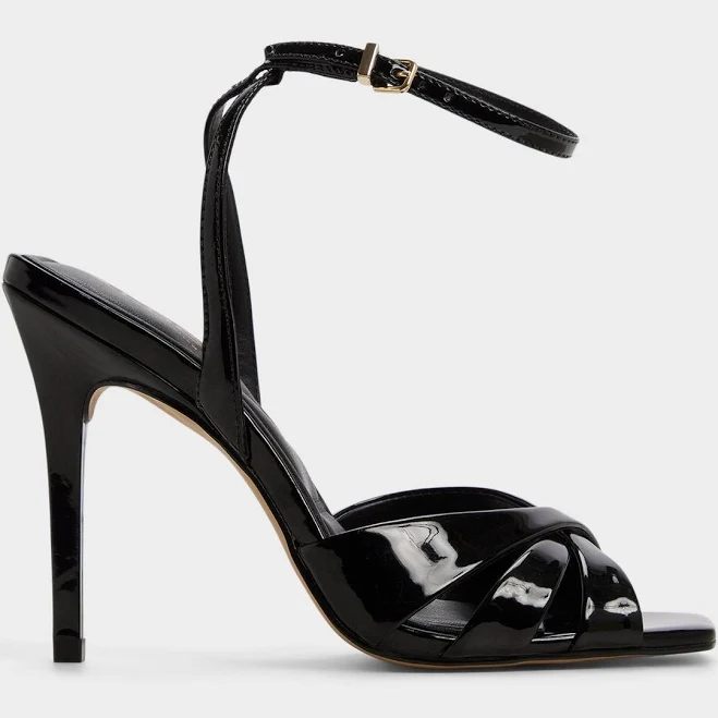 ALDO Women's Meteora Two-Piece Square Toe Ankle Strap Sandals