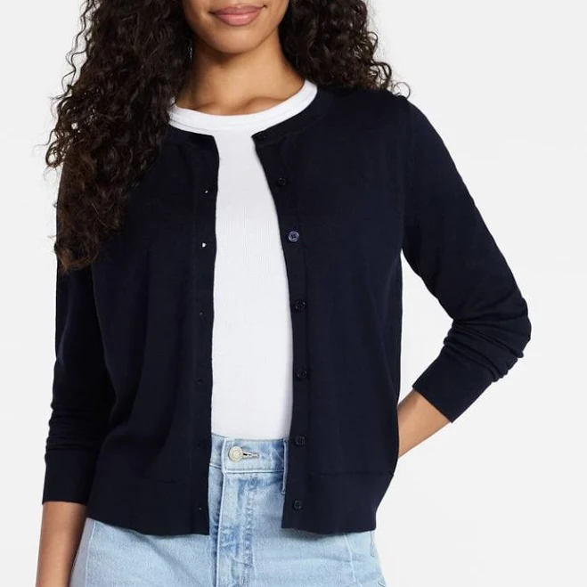 Time and Tru Women's Lightweight Fine Gauge Cardigan Sweater