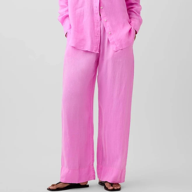 Gap Women's Linen-Blend Wide-Leg Pants