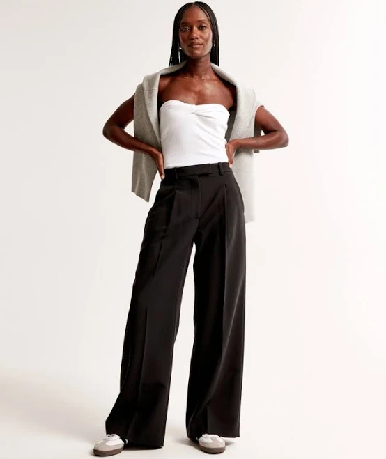 Abercrombie & Fitch Women's Harper Tailored Ultra Wide Leg Pants