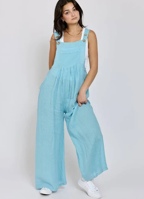 Zuccero Italian Linen Baggy Overall