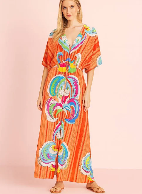 Raquel A-Line V-Neck Maxi Dress