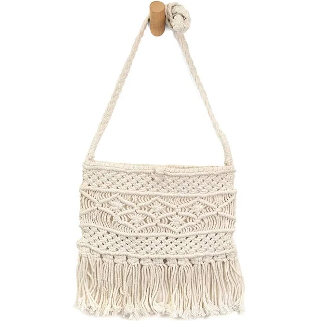 Maeve Macrame Fringe Crossbody Bag