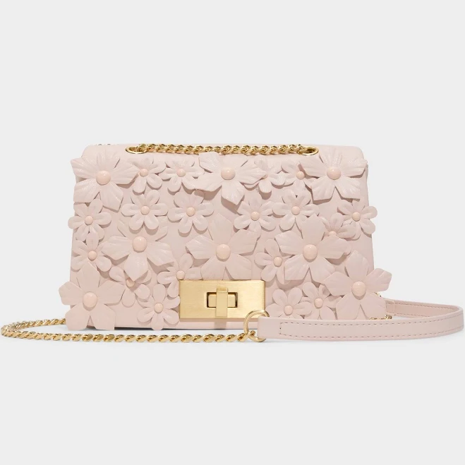 ALDO Women's Florellaa Floral Appliqué Faux Leather Crossbody Bag