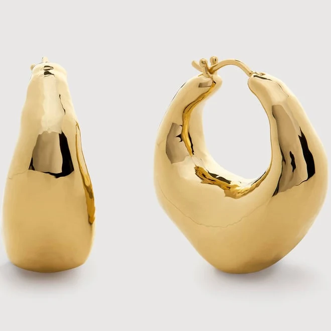 Gold Vermeil Deia Bold Large Hoop Earrings