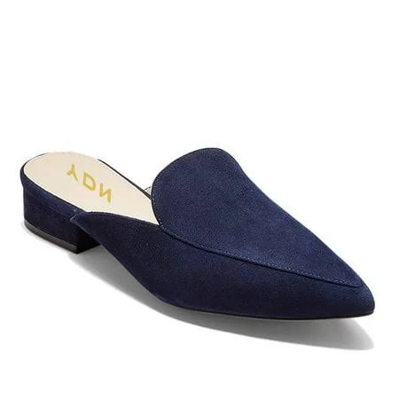 Women's Pointed Toe Slip-On Chunky Heel Mules