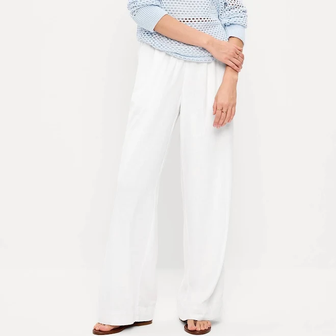 Old Navy Women's High-Waisted Linen-Blend Pants