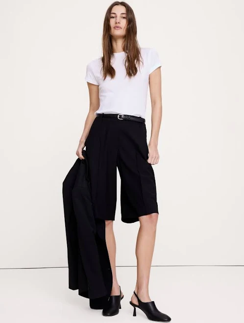 Banana Republic Women's High-Rise Italian Wool Bermuda Shorts