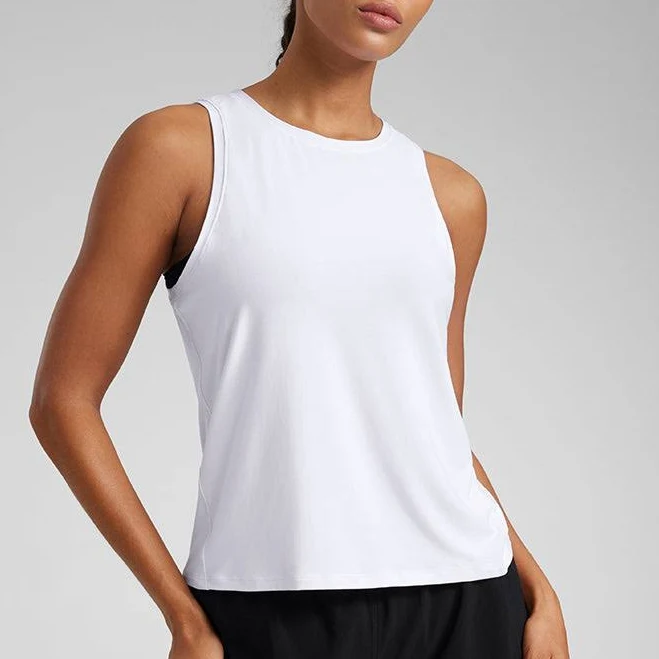 CRZ YOGA Women's Lightweight Workout Loose Fit Athletic Tank Crew Neck