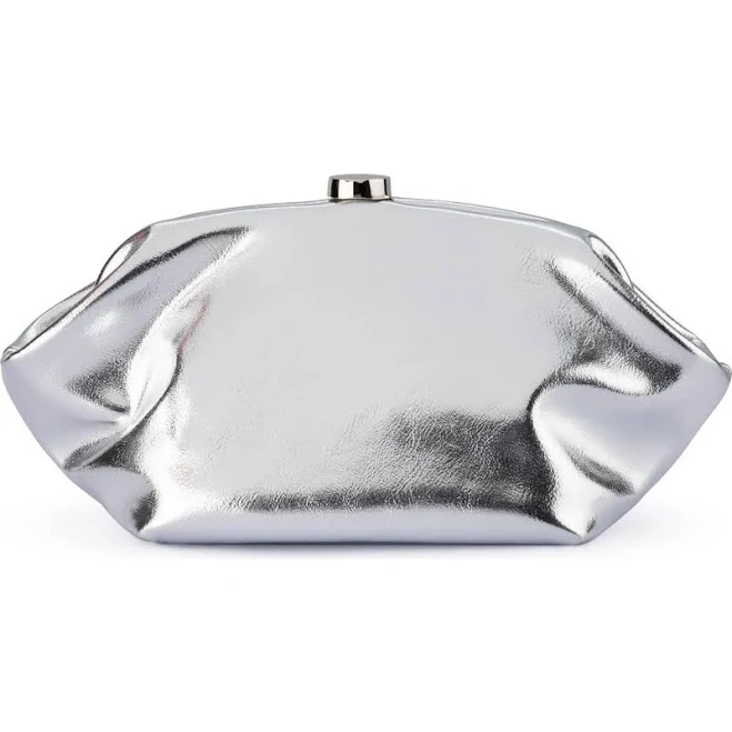 Small metallic clutch bag