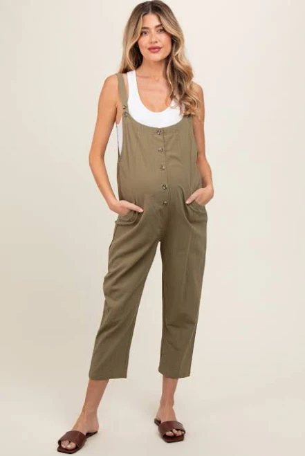 Maternity Button Down Jumpsuit