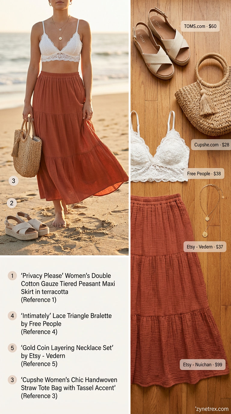 Boho Beach Club: Delicate Lace & Terracotta Flow