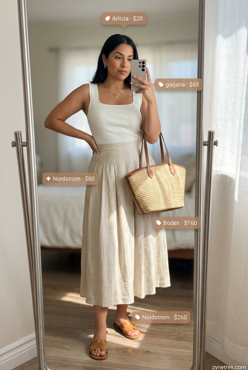 Casual Summer Sensation: Effortless Midi Skirt