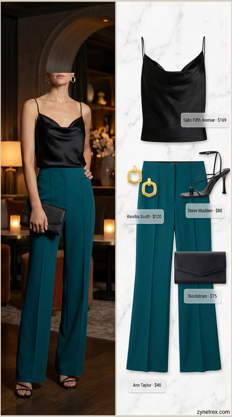 Sultry Sunset Dinner: Black, Teal, and Gold