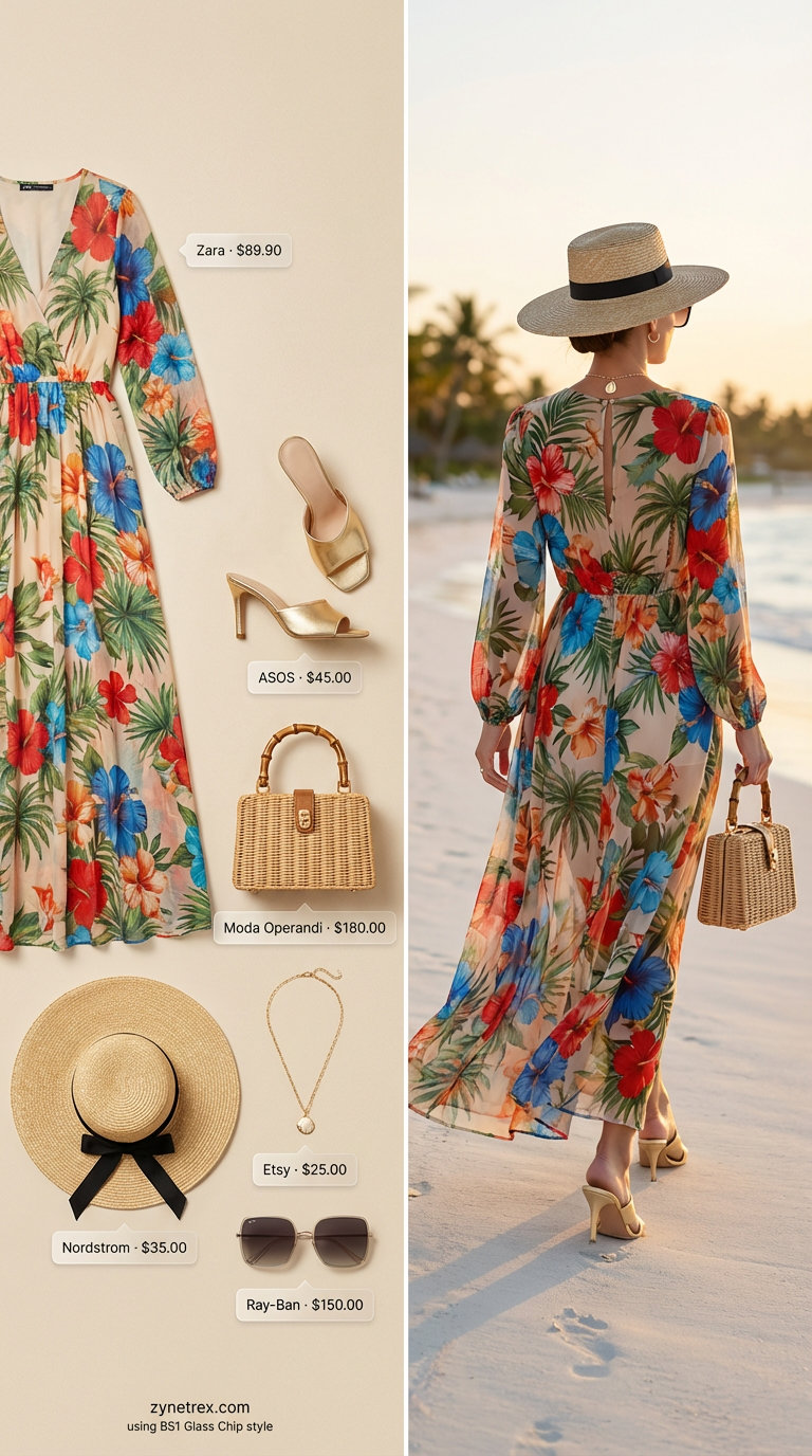 Tropical Oasis Glam: Mastering Prints for Your Shape