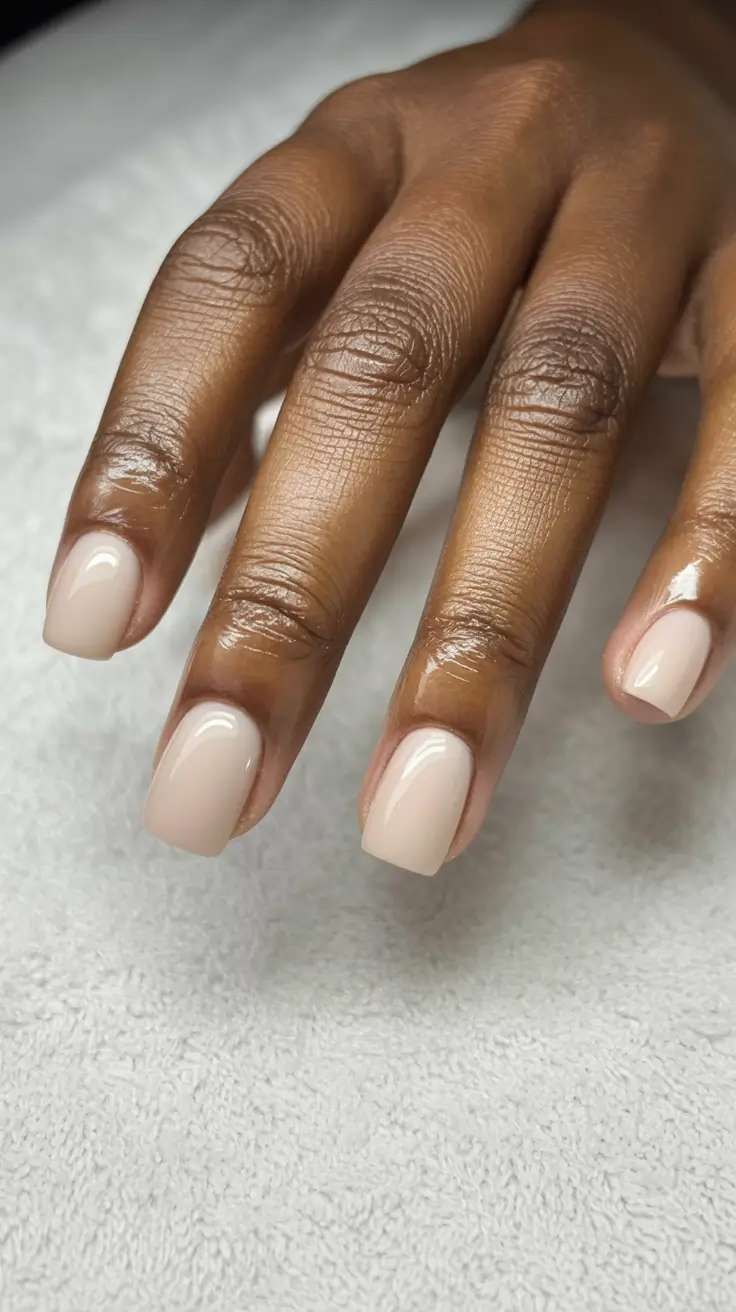 top spring nails for tan skin 2026 Soft Beige Square Nails for a Clean Everyday Spring Look
