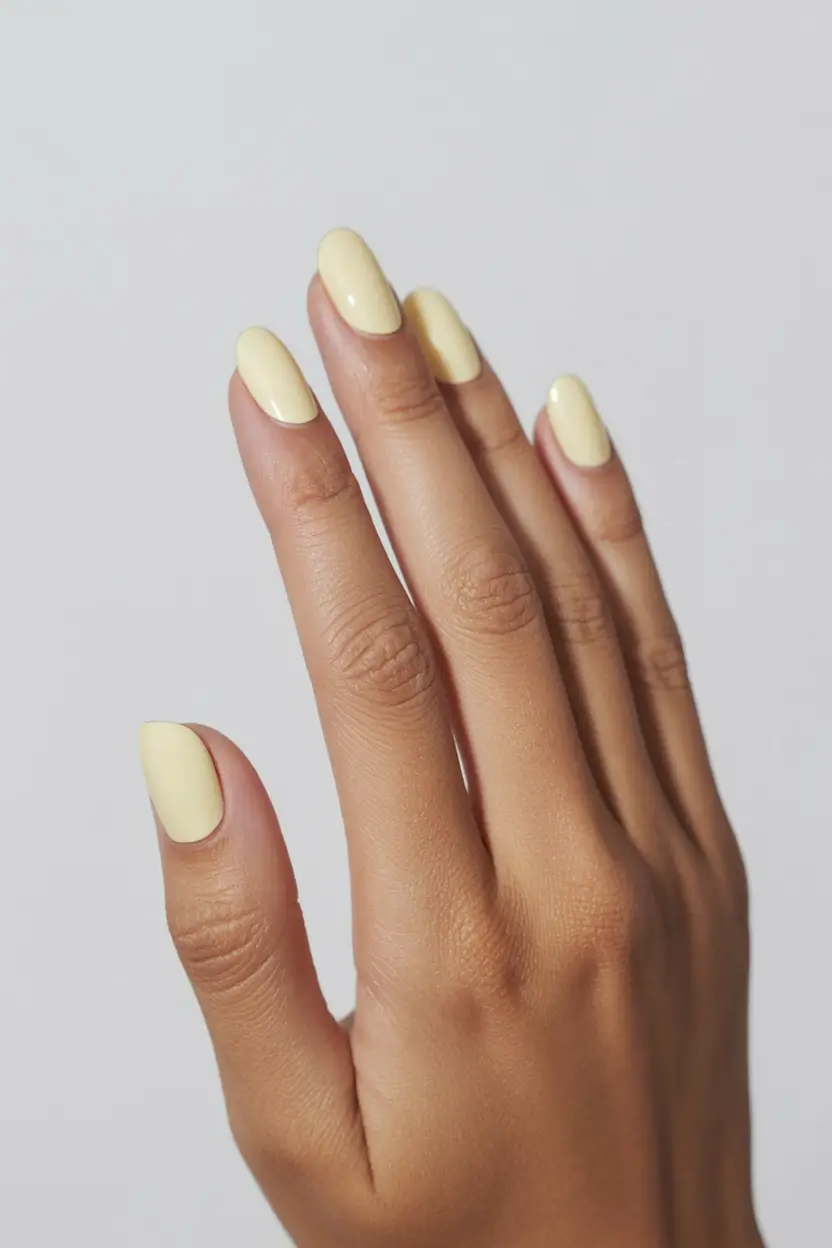 top spring nails for tan skin 2026 Pastel Lemon Almond Nails for a Fresh Spring Pop