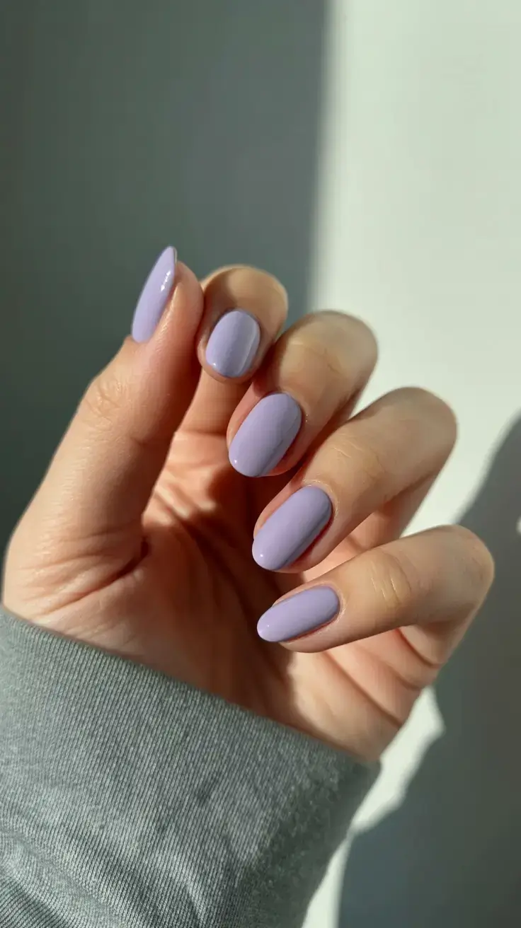 trendy spring nails 2026 for pale skin Soft Lavender Almond Nails Dreamy Pastel