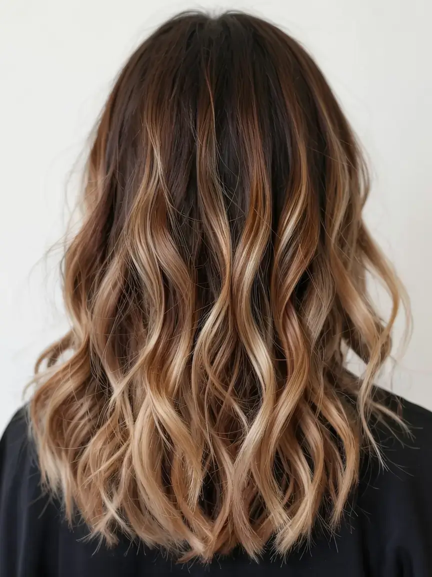 warm spring caramel hair color 2026 Dimensional Caramel Balayage with Natural Depth