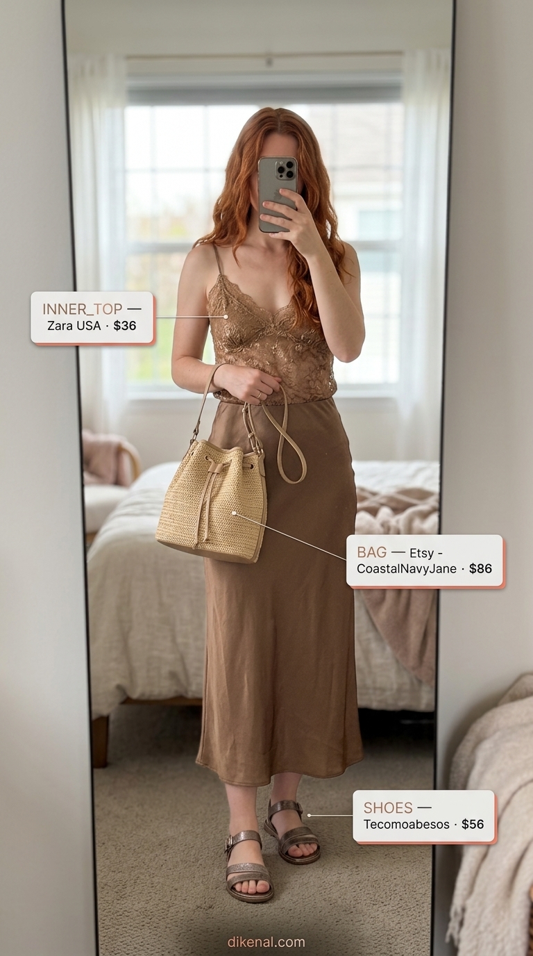 Colorful Summer Print Outfits for Women 2026: Abstract Shorts Colorful summer print outfits for women 2026: Terracotta abstract print shorts with cream shirt and woven bag for brunch.