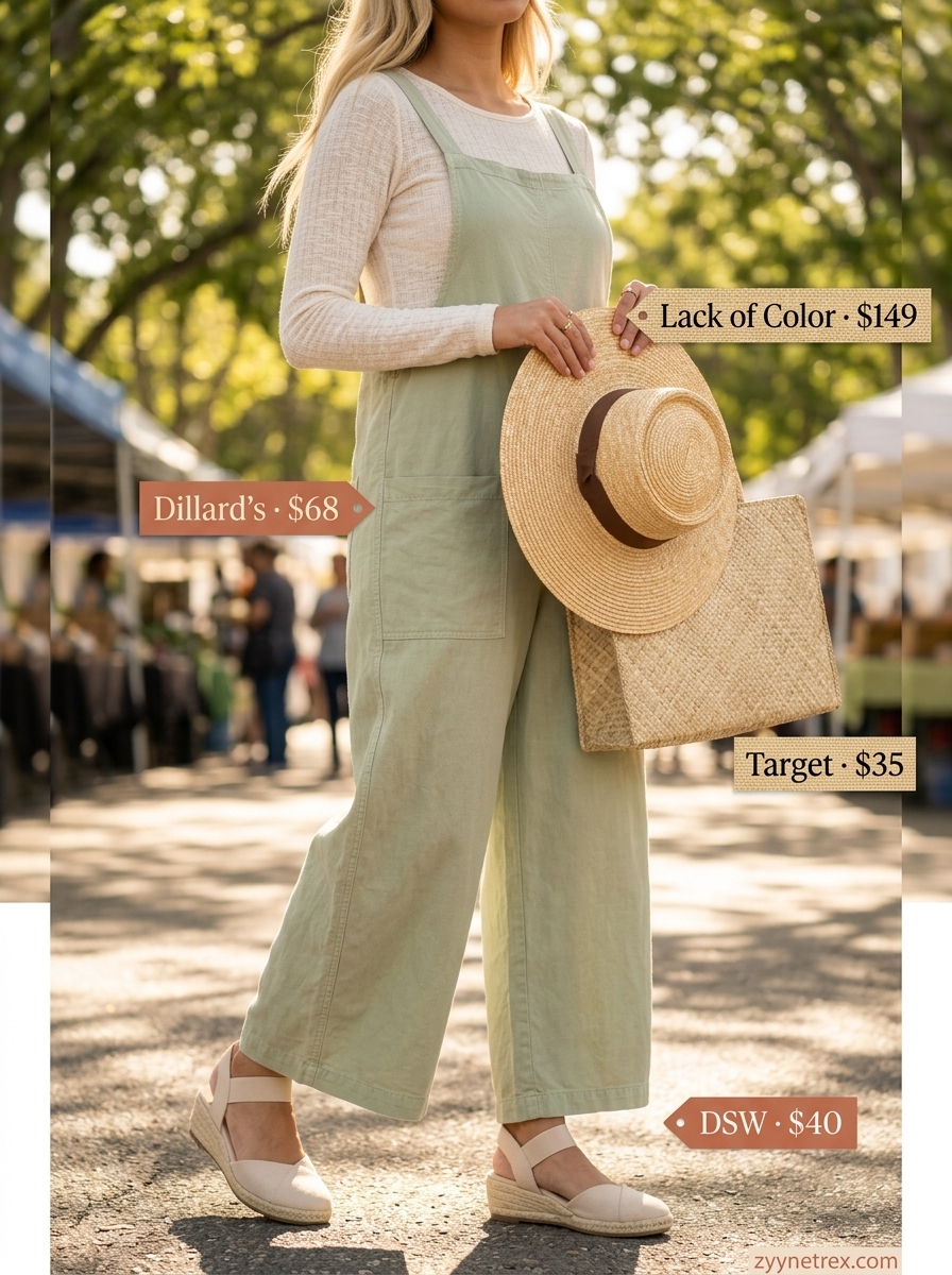 Dressy summer jumpsuit outfits for women 2026: Bohemian maxi dress, espadrilles, straw hat for beach.