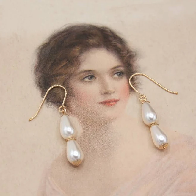 accessory 14K Gold Filled Dainty Faux Pearl Drop Earrings Etsy - Seller $39.95