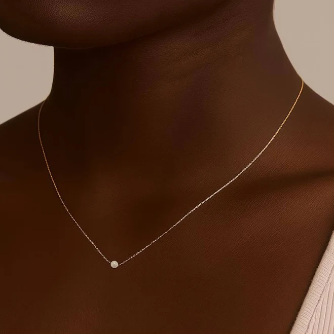 accessory 14K Gold Plated Minimalist Freshwater Pearl Dainty Necklace Etsy - Seller $14