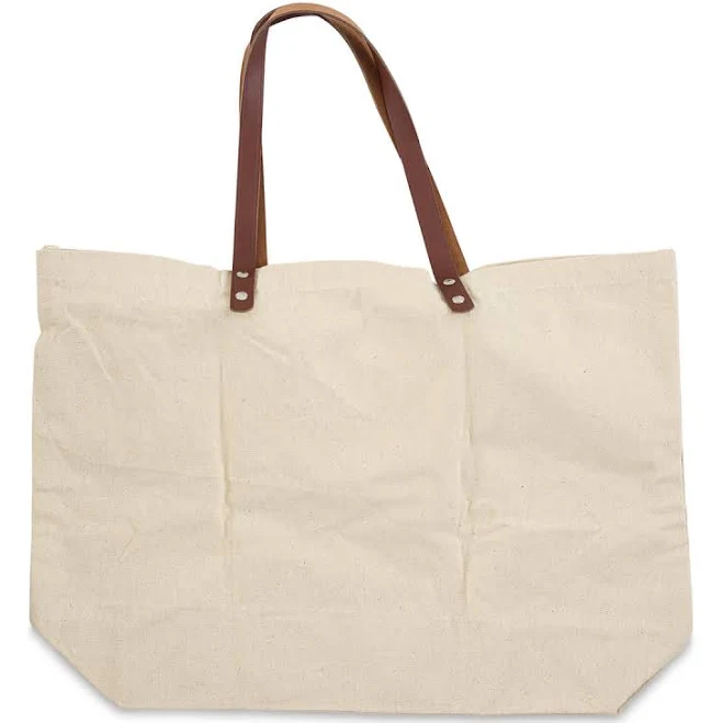 bag 20" x 15" x 5" Canvas Tote with Leather Handles Blick Art Materials $10.99