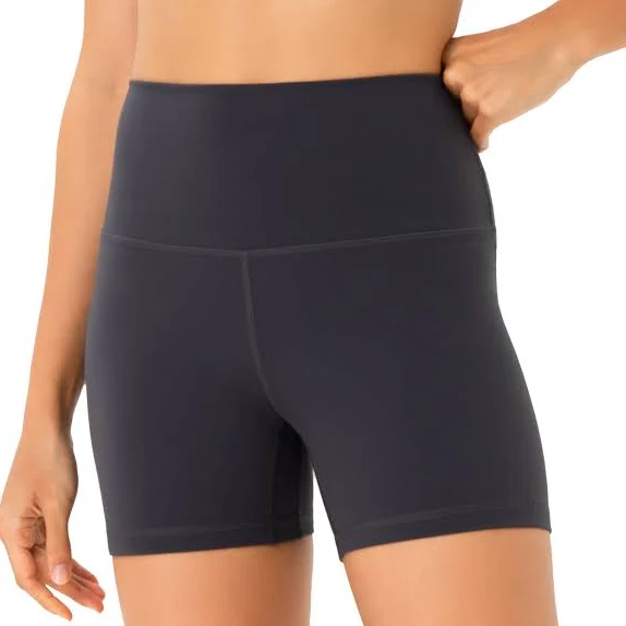biker shorts 4" High Waist Moisture-Wicking Workout Biker Shorts Yunoga $18.99