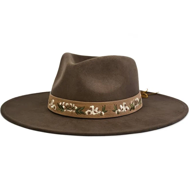 accessory 4 Inches Flat Brim Felt Fedora Hat Fluffy Sense $45.99