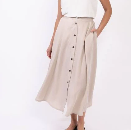 linen outfit AASK13 Phoebe Maxi Linen Skirt Fridaze - Linen Redefined $162