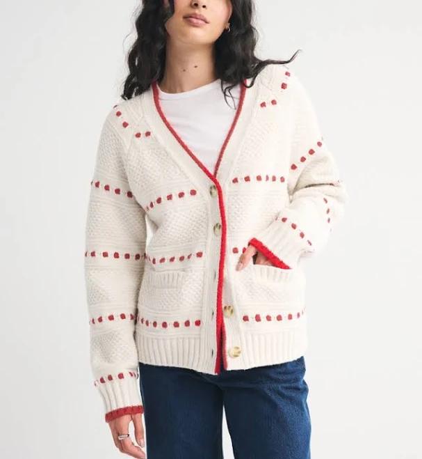 outerwear Abercrombie & Fitch Women's Dad V-Neck Cardigan Abercrombie & Fitch $59.99