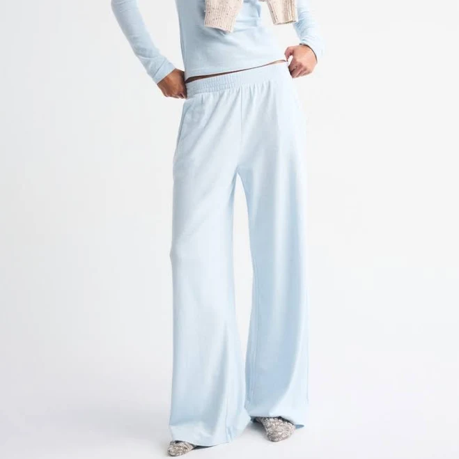 two piece set Abercrombie & Fitch Women's Lounge Brushed Wide Leg Sweatpants Abercrombie & Fitch $24.99