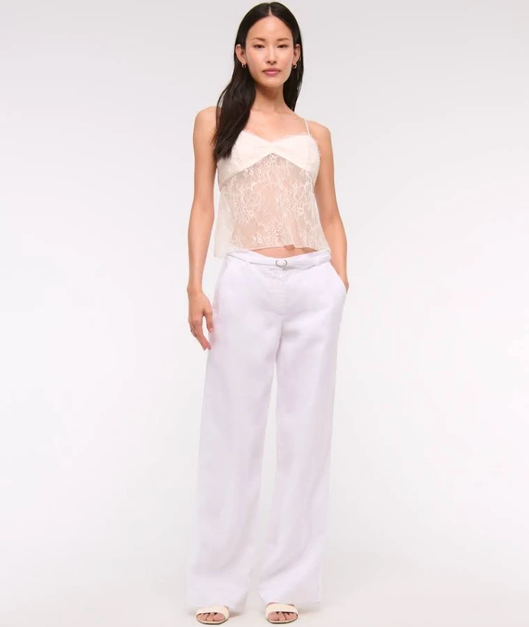 pants Abercrombie & Fitch Women's Premium Linen Belted Wide Leg Pants Abercrombie & Fitch $26.97