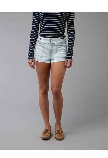 shorts AE Next Level Women's High-Waisted Ripped Denim Shorts American Eagle Outfitters $23.98