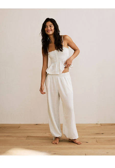 pants AE Women's Low-Rise Linen-Blend Jogger American Eagle Outfitters $47.45