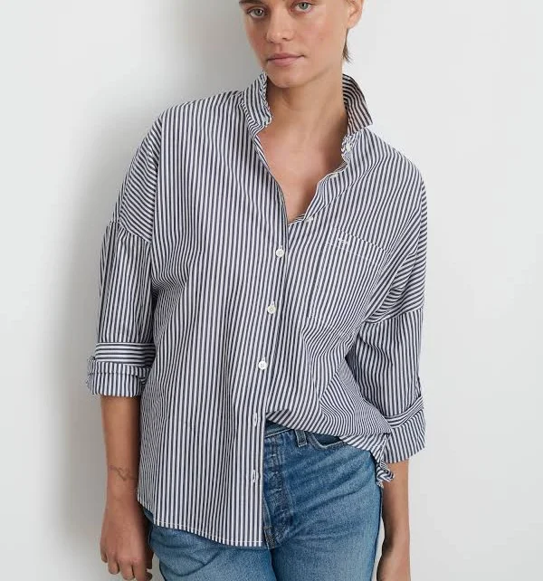 top Alex Mill Jo Shirt in Striped Paper Poplin Alex Mill $165