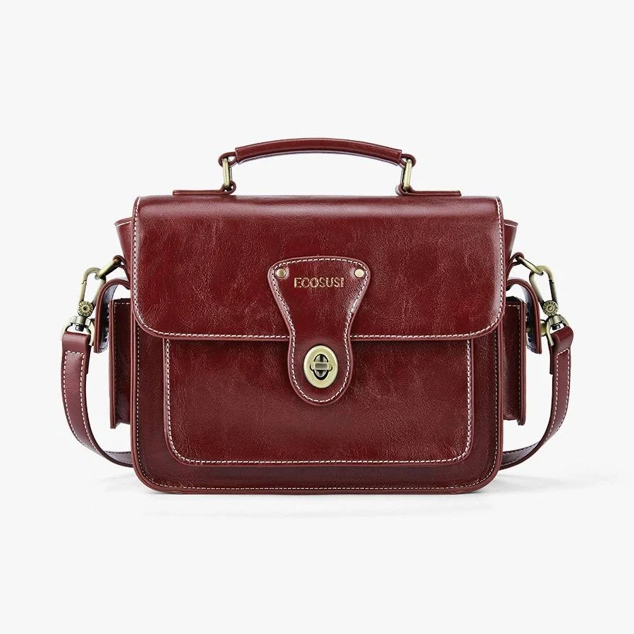 bag Alison Vintage Vegan Leather Crossbody Bag Ecosusi $65
