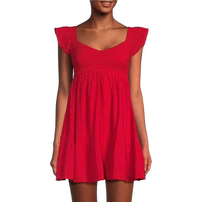 dress Allison Kelly Juniors Smocked Empire Waist Babydoll Mini Dress Dillard's $69