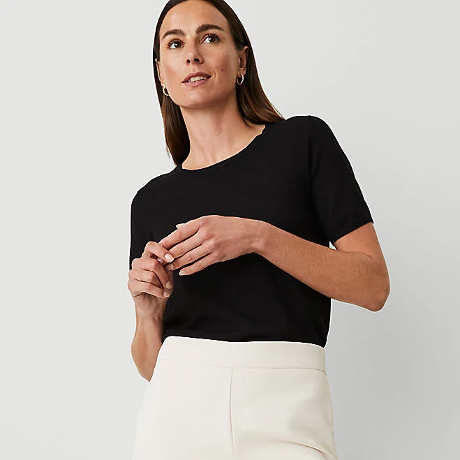 top Ann Taylor Women's Easy Sweater T-Shirt Ann Taylor $47.7