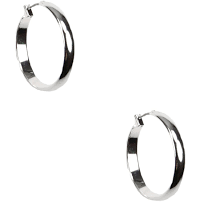 accessory Anne Klein Classics Silvertone Large Oval Hoop Earrings Anne Klein $20