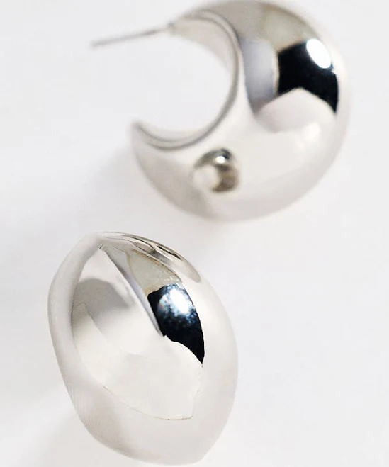 accessory Anthropologie Chunky Puff Hoop Earrings Anthropologie $24.95