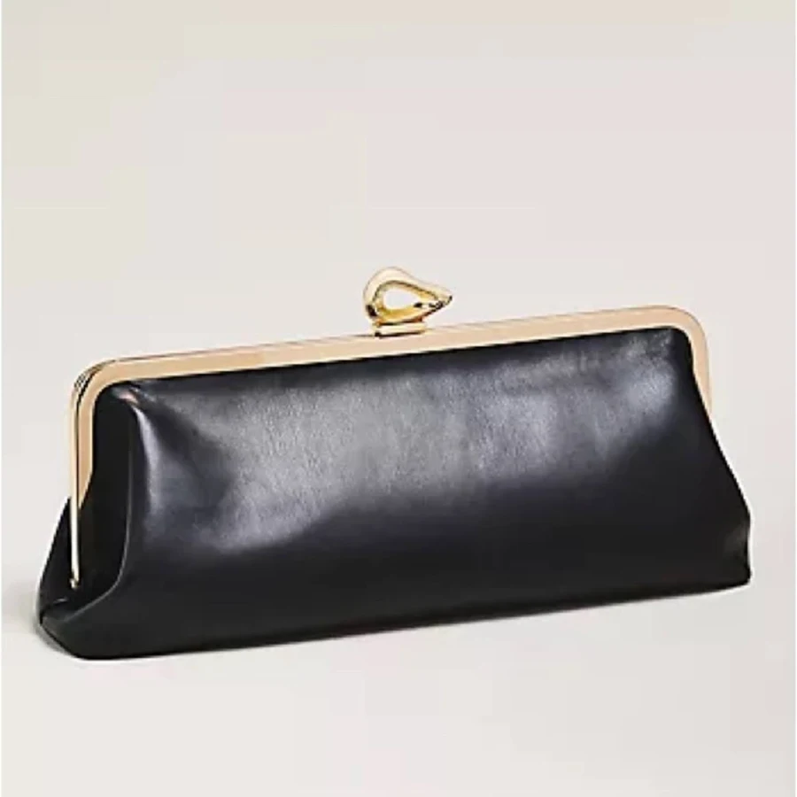 bag Anthropologie Claire Vegan-Leather Turnlock Clutch Anthropologie $59.95