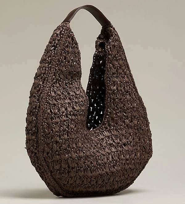bag Anthropologie Large Raffia Slouchy U-Shaped Bag Anthropologie $108